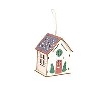 WLH Alexanders Kit di Decorazioni Natalizie Luminose for Case del Villaggio di Natale, Decorazioni Natalizie, Puzzle 3D in Legno Luminoso for Case di Neve(Color7)