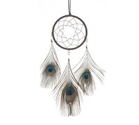 WLH Alexanders La Rete dei Sogni Acchiappasogni Fatti a Mano, campanelli eolici, acchiappasogni in macramè, Decorazione da Parete for Camera da Letto, Regalo for Donne e Ragazze, 34 x 14 cm