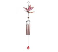 WLH Alexanders La Rete dei Sogni Campanelli eolici da Esterno in Metallo a Forma di Libellula con Luce Notturna for Decorazioni Natalizie for Feste in Giardino, casa e Regali(Roze,Tube)