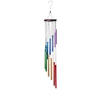 WLH Alexanders La Rete dei Sogni Campanello a Vento colorato for Esterni con 14 Tubi in Alluminio for Giardino, Patio, Balcone e Decorazione for la casa, Regalo di Natale e Compleanno(Redwood)