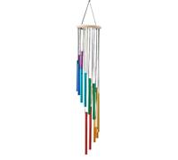 WLH Alexanders La Rete dei Sogni Campanello a Vento colorato for Esterni con 14 Tubi in Alluminio for Giardino, Patio, Balcone e Decorazione for la casa, Regalo di Natale e Compleanno(Whitewood)