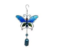 WLH Alexanders La Rete dei Sogni Carillon a Vento Colorati a Forma di Farfalla, Decorazione Creativa in Metallo Verniciato, for Decorazioni da Esterno, Regalo di Natale e Compleanno(Blauw,Bell)