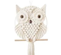 WLH Alexanders La Rete dei Sogni Gufo da Appendere alla Parete - Arazzo Bohémien Tessuto a Mano, Decorazione in macramè for Camera da Letto, Soggiorno, Neonato(Big Owl)