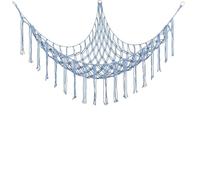 WLH Alexanders La Rete dei Sogni Portaoggetti for Animali di Peluche Boho for La Cameretta dei Bambini, in Rete, Portaoggetti for Giocattoli Decorazione for La Cameretta dei Bambini(Deep Sea Blue)