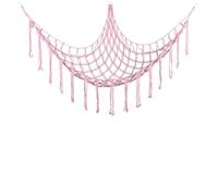 WLH Alexanders La Rete dei Sogni Portaoggetti for Animali di Peluche Boho for La Cameretta dei Bambini, in Rete, Portaoggetti for Giocattoli Decorazione for La Cameretta dei Bambini(Roze)