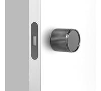 WLH Alexanders Maniglia for pomello for porta di passaggio interno for porte di corridoio dell'armadio Maniglia for porta senza chiave con serratura su un lato in lega di zinco(Grey)