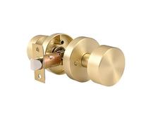 WLH Alexanders Maniglia for porta di passaggio interno for porte di armadio e corridoio. Maniglia for porta senza chiusura for bagno(Gold)