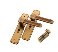 WLH Alexanders Maniglia for porta d'ingresso Maniglia for ingresso con chiave con serratura e chiave Installazione fai-da-te for porte d'ingresso interne ed esterne(Color1,Silent lock)