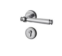 WLH Alexanders Maniglia for porta interna con leva di bloccaggio for bagno e camera da letto in lega di zinco con serratura da infilare e serratura magnetica(Color2)