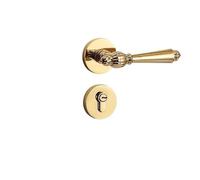 WLH Alexanders Maniglia for porta interna con leva di bloccaggio for bagno e camera da letto in lega di zinco con serratura da infilare(Color3)