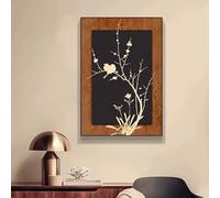 WLH Alexanders Medieval Style Ink Bamboo Wall Art Vintage Bathroom Decor Poster Retro Home Decor For Apartment Or House decorazione murale(Color2,40 * 60cm)