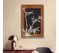 WLH Alexanders Medieval Style Ink Bamboo Wall Art Vintage Bathroom Decor Poster Retro Home Decor For Apartment Or House decorazione murale(Color3,80 * 120cm)