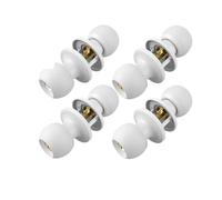 WLH Alexanders Pomello for porta esterna da 4 pezzi con serratura a chiave e catenaccio con serratura a tre barre, serratura integrata bianca(45-65mm)