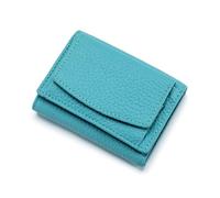 WLH Alexanders Portafoglio sottile in vera pelle con protezione RFID, anti-frode con carte di credito, organizer pieghevole Compatible with donne e uomini(Sky blue)