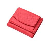 WLH Alexanders Portafoglio sottile in vera pelle con protezione RFID, anti-frode con carte di credito, organizer pieghevole Compatible with donne e uomini(Rose red)