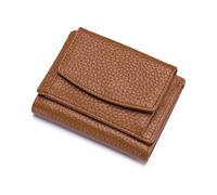 WLH Alexanders Portafoglio sottile in vera pelle con protezione RFID, anti-frode con carte di credito, organizer pieghevole Compatible with donne e uomini(Kaki)