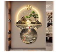 WLH Alexanders Sculture da parete con paesaggio 3D con alimentatore plug-in a LED Decorazione da parete for corridoio d'ingresso del soggiorno decorazione murale(80 * 120cm)