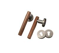 WLH Alexanders Serrature con chiave a leva for porta privacy in legno Maniglie for porte for camere da letto e bagni interni, base in lega di zinco(Color3,Silent lock)