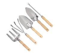 WLH Alexanders Set di Attrezzi da Giardino 5 Pezzi Utensili manuali da Giardinaggio Cazzuola e coltivatore in Acciaio Inossidabile con Manico Kit da Giardinaggio Pala