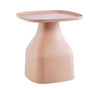 WLH Alexanders Tavolino da caffè angolare in plastica for soggiorno, divano, scrivania for piccoli spazi, appartamento, multiuso(Roze,Conical)