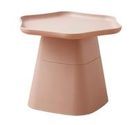WLH Alexanders Tavolino da caffè angolare in plastica for soggiorno, divano, scrivania for piccoli spazi, appartamento, multiuso(Roze,Floral)