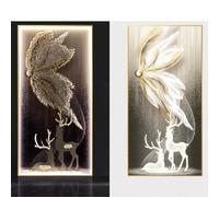 WLH Alexanders Wall Art Decorations Plug-in Modern LED Wall Lights Entryway Decorative Paintings Decorative Lamps For Living Room decorazione murale(Color2,50 * 100cm)