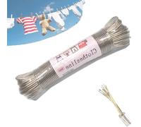 WLHFDC Filo per Stendere Il Bucato da Esterno,30m Filo Stendibiancheria per Esterno,Cavo Stendibiancheria per Esterno Antiruggine e Impermeabili,4mm Corda per Stendere I Panni Esterno,Capacità 120 KG