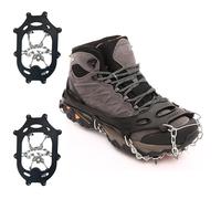 WLHFDC Ramponi per Scarponi con 10 Denti Catene in Acciaio Inossidabile Antiscivolo Ice Tacchetti,Ramponi da Ghiaccio per Scarpe,Ramponcini da Neve per Picco di Ghiaccio Escursionismo Camping Jogging
