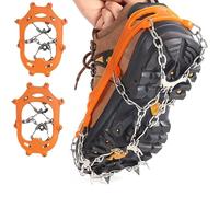 WLHFDC Ramponi per Scarponi con 10 Denti Catene in Acciaio Inossidabile Antiscivolo Ice Tacchetti,Ramponi da Ghiaccio per Scarpe,Ramponcini da Neve per Picco di Ghiaccio Escursionismo Camping Jogging