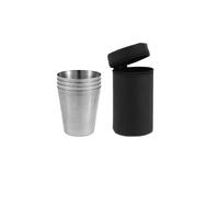 WLIHDB Bicchiere In Acciaio Inossidabile 4 pezzi bicchieri da viaggio in acciaio inossidabile for esterni, mini for vino con custodia, portatili 30 ml/70 ml/170 ml Per Casa, Ristoranti, Viaggi(30ml)