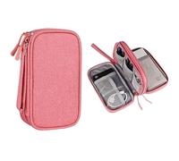 WLIHDB Borsa Portacavi 2 pezzi Borsa organizer da viaggio, custodia for cavi, portatile impermeabile a doppio strato Per Cavo(Color 4)