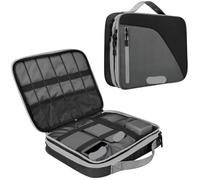 WLIHDB Borsa Portacavi 2 Pezzi Da 11,6 Pollici A Doppio Strato Elettronico Addensato Borsa Organizer For Cavi Custodia Portatile Dischi Rigidi, Carica Per Cavo(Black)