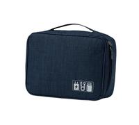 WLIHDB Borsa Portacavi Borsa da viaggio for dispositivi elettronici digitali, auricolari, cavo dati, caricabatterie, accessori, alimentazione multistrato, porta for disco rigido Per Cavo(Blue)