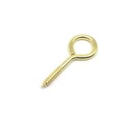 WLIHDB Gancio A Vite 10 pezzi di ganci for lampada, tenda, da soffitto, a occhiello, a vite, a tazza OLC Per Amache(O shape golden,Length 25mm)