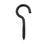 WLIHDB Gancio A Vite 25 ganci a vite for soffitto, a tazza in acciaio zincato nero, occhielli a for appendere luci e piante Per Amache(Size3)