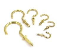 WLIHDB Gancio A Vite 25 pezzi di lampada da soffitto for camper, attrezzi, tende, rete metallica, bullone ad occhiello, vite a spirale, gancio a tazza C Per Amache(Length 45mm)