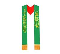 WLIHDB La stola presenta un design sacro ricamato for cerimonie religiose. Sciarpa da prete in tessuto poliestere Per Cerimonie Ecclesiastiche(Color8)