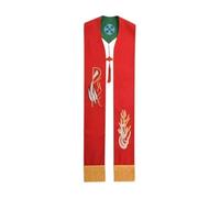 WLIHDB La stola presenta un design sacro ricamato for cerimonie religiose. Sciarpa da prete in tessuto poliestere Per Cerimonie Ecclesiastiche(Color7)