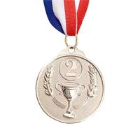 WLIHDB Medaglie Premio 5 Pezzi di premi for Giochi Calcio con medaglie d'oro, Argento e Bronzo, trofei, for Sportivi for competizioni Sportive per Competizioni E Giochi(Silver)