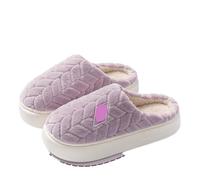 WLIHDB Pantofole Calde Invernali Ciabatte in cotone for donna in autunno e inverno, calde pantofole in felpato for Per L'Inverno(PURPLE,36-37)