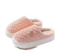 WLIHDB Pantofole Calde Invernali Ciabatte in cotone for donna in autunno e inverno, calde pantofole in felpato for Per L'Inverno(Pink,36-37)