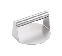 WLIHDB Pressa per Hamburger 1PC 430 Acciaio Inossidabile Hamburger pressa for Carne Circolare Quadrato for utensile da Cucina Piastra for for per Piastra(Round)