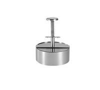 WLIHDB Pressa per Hamburger 1PC in Acciaio Inox Hamburger Carne Pressa Manuale Manzo Patty Stampo Palla di Riso Speciale Torta Circolare Maker for per Piastra(1PC M Silver)