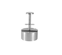 WLIHDB Pressa per Hamburger 1PC in Acciaio Inox Hamburger Carne Pressa Manuale Manzo Patty Stampo Palla di Riso Speciale Torta Circolare Maker for per Piastra(1PC S Silver)