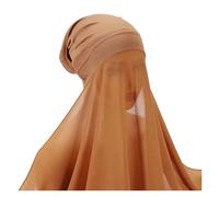 WLIHDB Sciarpa In Chiffon 2 pezzi cuffia da donna + scialle in chiffon sotto la sciarpa istantanea berretto interna fascia elastica copricapo hijab turbante Per Feste Di Matrimonio(Color 7)