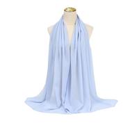 WLIHDB Sciarpa In Chiffon 2 pezzi di hijab in chiffon for donna, foulard tinta unita, scialle lungo, sciarpa da in jersey, in voile Per Feste Di Matrimonio(Color 7)