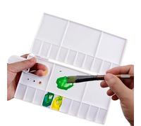 WLIHDB Tavolozza dei Colori Tavolozza dei Colori da 2 Pezzi, tavolozza for Acquerello Pieghevole da 20 Griglie, Vassoio for Pittura ad Acquerello, Scatola for pigmenti per Pittura Artistica