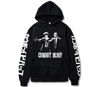 WLIN Felpe con Cappuccio da Cowboy Bebop Anime Harajuku Cool Spike Spiegel Jet Black Manga Streetwear Felpe Invernali Unisex A Maniche Lunghe Oversize