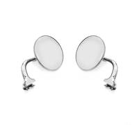 Wlinfetity 2 Pezzi Specchietti Laterali Vintage Rotondo Argento Per Auto Classiche Design Retro Facile Montaggio Angolo Di Visione Chiaro Misura Universale Accessori Oldtimer