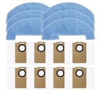 Wlinfetity 6 panni e 8 sacchetti per aspirapolvere per robot Trouver E10, Liectroux M70 Pro & MONSGA MS1 MAX, ricambi in microfibra con forte chiusura per chi soffre di allergie